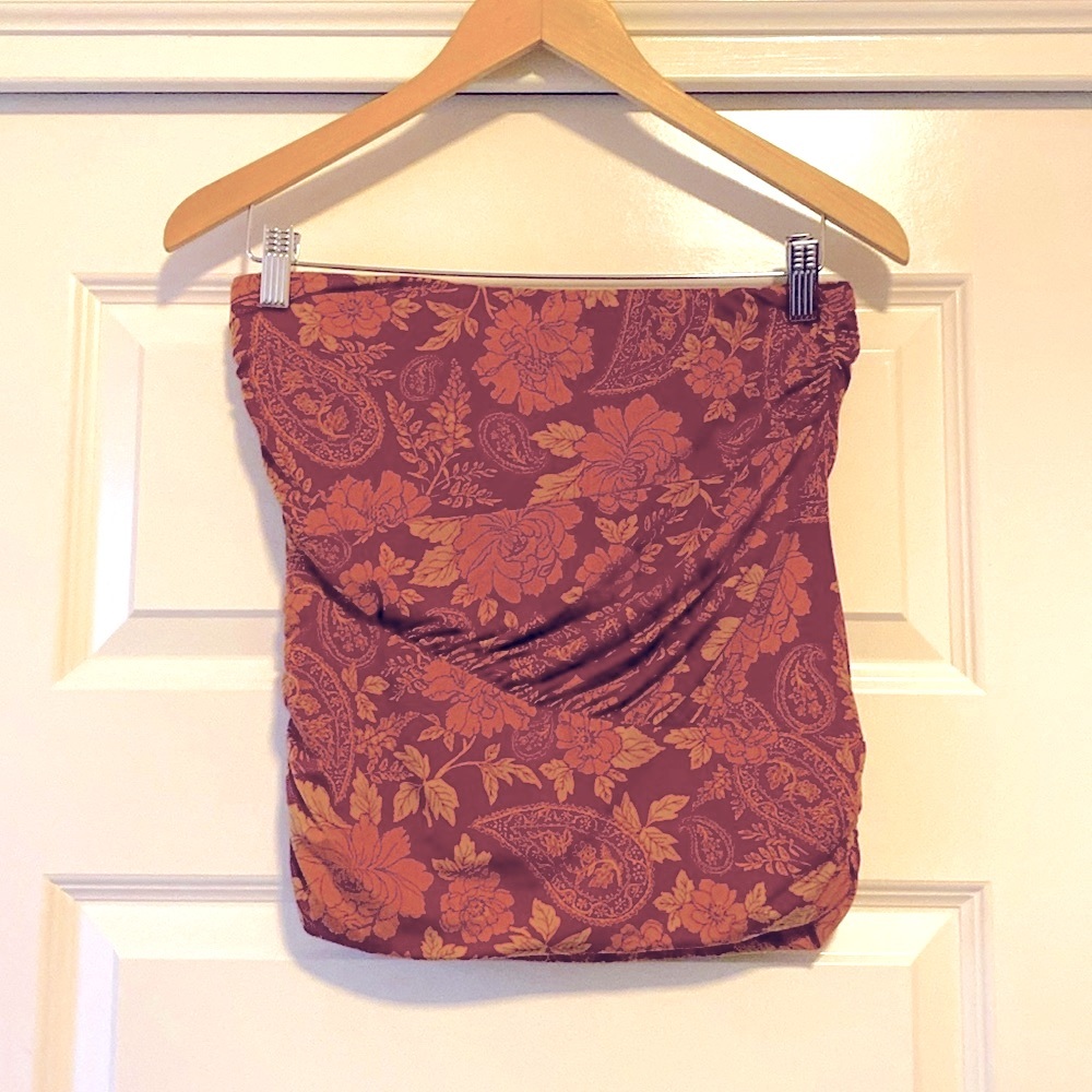Free people paisley floral tube top